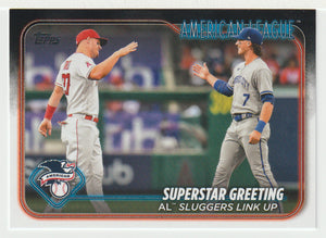 Bobby Witt Jr. - Mike Trout - Superstar Greetings (MLB Baseball Card) 2024 Topps # 413 Mint