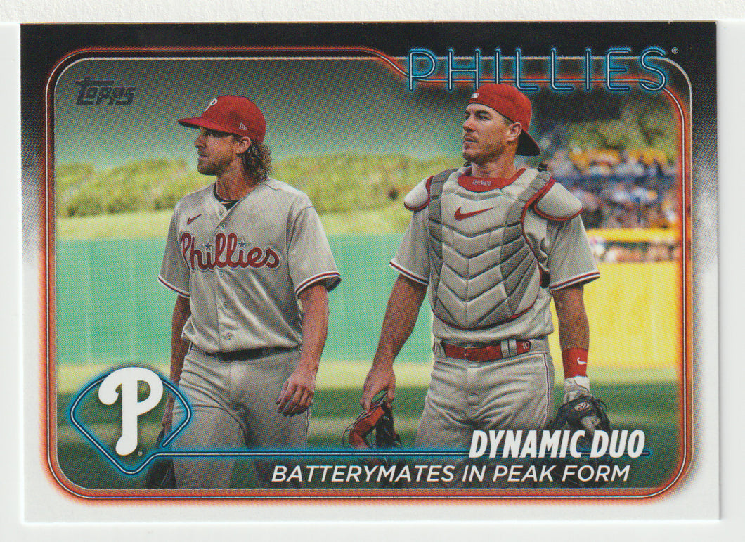 J.T. Realmuto - Aaron Nola - Philadelphia Phillies - Dynamic Duo (MLB Baseball Card) 2024 Topps # 428 Mint