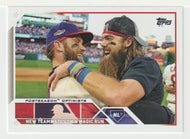 Bryce Harper - Philadelphia Phillies - Postseason Optimists - Checklist (MLB Baseball Card) 2023 Topps # 432 Mint