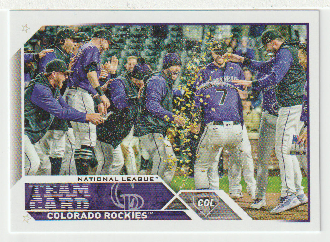Colorado Rockies Team Card (MLB Baseball Card) 2023 Topps # 445 Mint