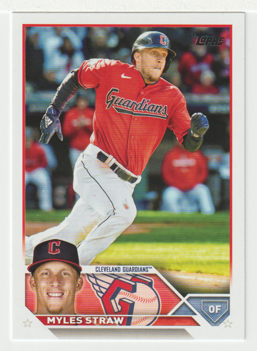 Myles Straw - Cleveland Guardians (MLB Baseball Card) 2023 Topps # 474 Mint
