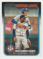 Freddie Freeman - Ozzie Albies - Prior Teammates Reunite (MLB Baseball Card) 2024 Topps # 480 Mint