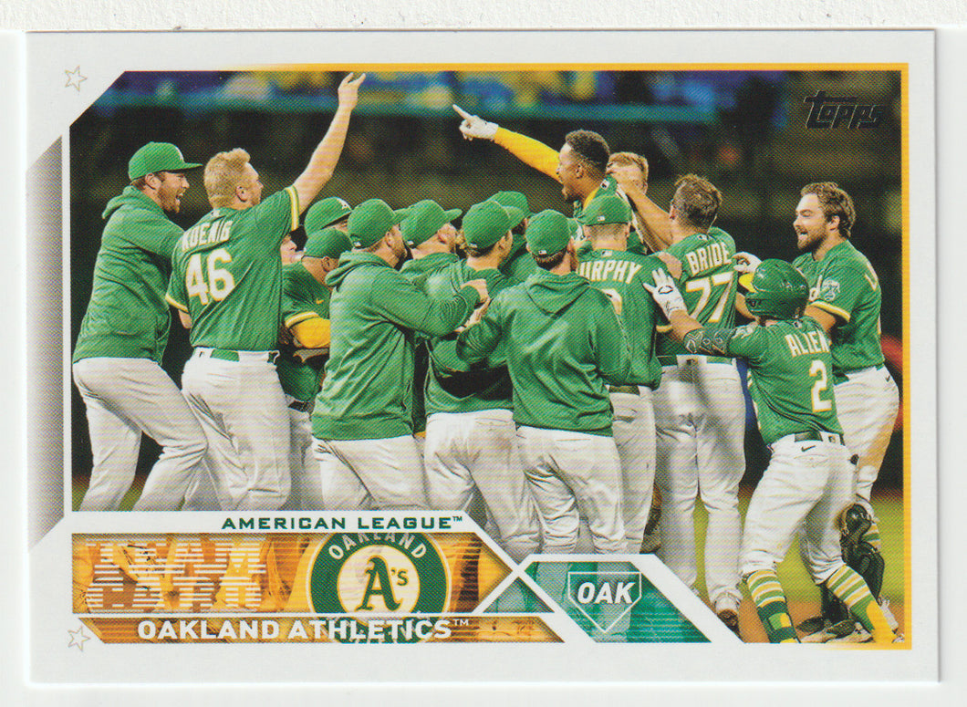 Oakland Athletics Team Card (MLB Baseball Card) 2023 Topps # 577 Mint