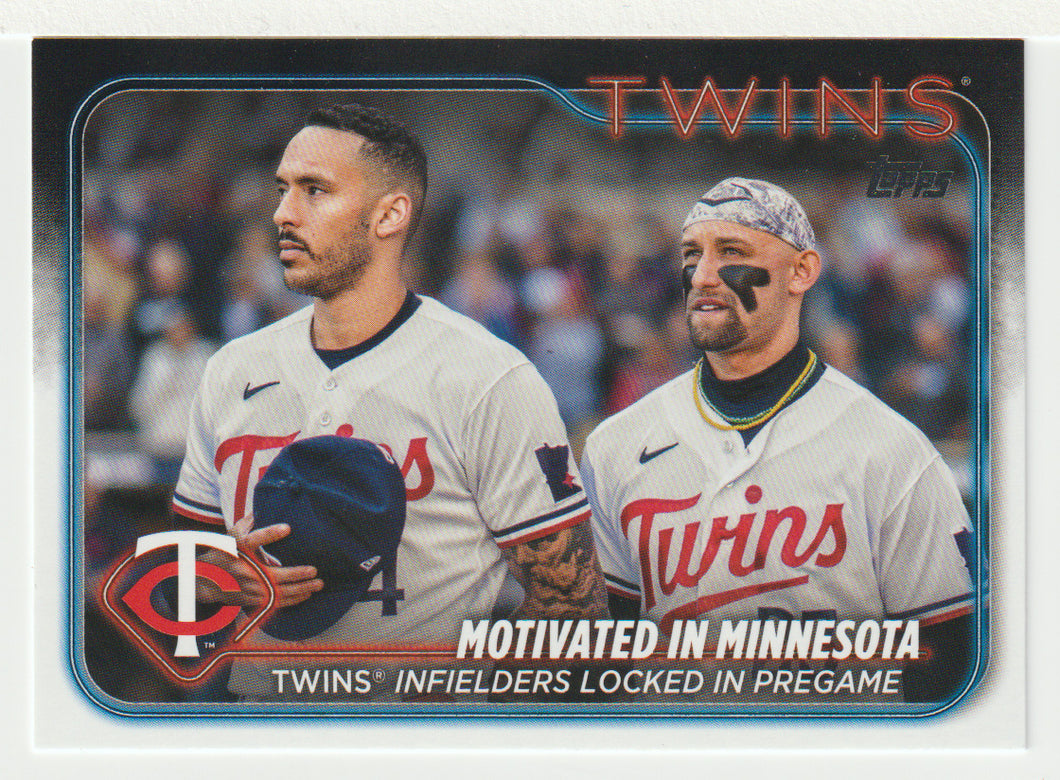 Carlos Correa - Royce Lewis - Minnesota Twins - Motivated (MLB Baseball Card) 2024 Topps # 653 Mint
