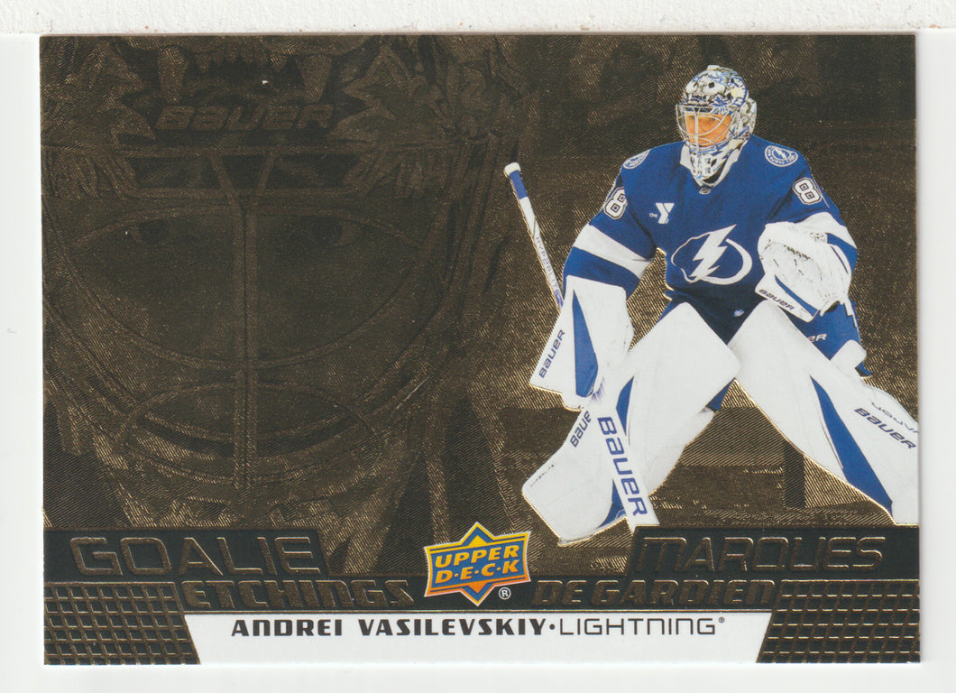 Andrei Vasilevskiy - Tampa Bay Lightning - Goalie Etchings (NHL Hockey Card) 2025-26 Upper Deck Tim Hortons # GE-4 - Mint