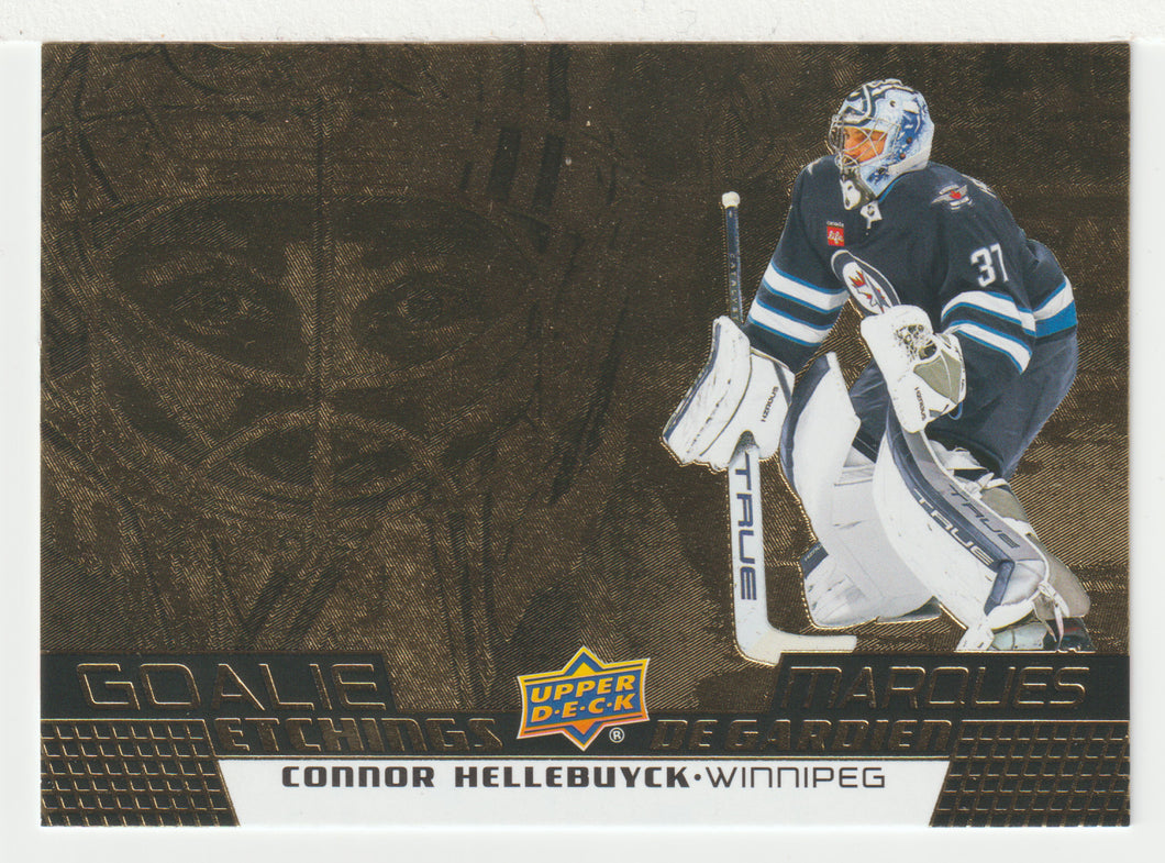 Connor Hellebuyck - Winnipeg Jets - Goalie Etchings (NHL Hockey Card) 2025-26 Upper Deck Tim Hortons # GE-14 - Mint
