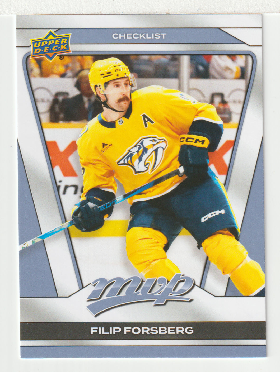 Filip Forsberg - Nashville Predators - Checklist (NHL Hockey Card) 2025-26 Upper Deck MVP # 100 Mint