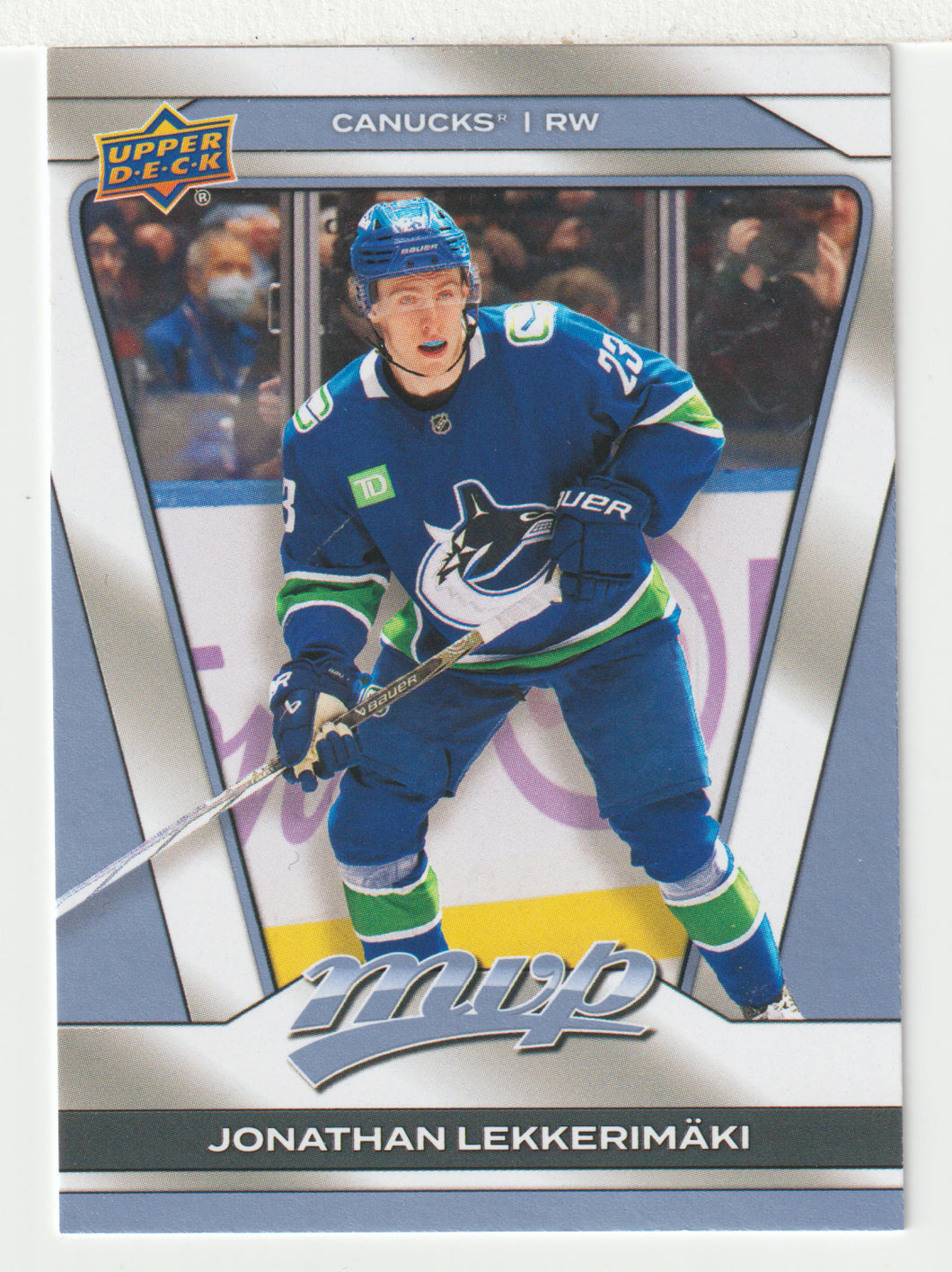 Jonathan Lekkerimaki - Vancouver Canucks (NHL Hockey Card) 2025-26 Upper Deck MVP # 156 Mint