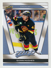 Load image into Gallery viewer, Quinn Hughes - Vancouver Canucks - Checklist (NHL Hockey Card) 2025-26 Upper Deck MVP # 200 Mint
