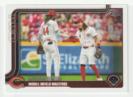 Elly De La Cruz - Jonathan India - Cincinnati Reds - Checklist (MLB Baseball Card) 2025 Topps # 295 Mint