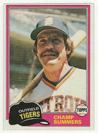 Champ Summers - Detroit Tigers (MLB Baseball Card) 1981 Topps # 27 Mint