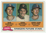 Bob Bacock RC - John Butcher RC - Jerry Don Gleaton - Texas Rangers (MLB Baseball Card) 1981 Topps # 41 Mint