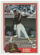Barry Evans RC - San Diego Padres (MLB Baseball Card) 1981 Topps # 72 Mint