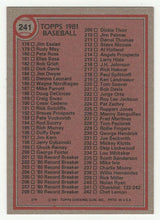 Load image into Gallery viewer, Checklist # 2 (122-242) (MLB Baseball Card) 1981 Topps # 241 Mint
