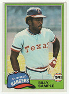 Billy Sample - Texas Rangers (MLB Baseball Card) 1981 Topps # 283 Mint