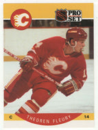 Theo Fleury - Calgary Flames (NHL Hockey Card) 1990-91 Pro Set # 33 Mint