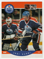 Jari Kurri - Edmonton Oilers (NHL Hockey Card) 1990-91 Pro Set # 87 Mint