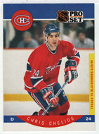 Chris Chelios - Montreal Canadiens (NHL Hockey Card) 1990-91 Pro Set # 147 Mint