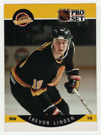 Trevor Linden - Vancouver Canucks (NHL Hockey Card) 1990-91 Pro Set # 299 Mint