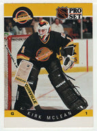 Kirk McLean - Vancouver Canucks (NHL Hockey Card) 1990-91 Pro Set # 302 Mint