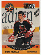Steve Yzerman - Detroit Red Wings - All Star Game (NHL Hockey Card) 1990-91 Pro Set # 347 Mint