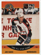 Joe Sakic - Quebec Nordiques - All Star Game (NHL Hockey Card) 1990-91 Pro Set # 375 Mint