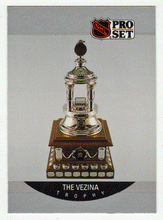 Load image into Gallery viewer, Vezina Trophy - Patrick Roy - Montreal Canadiens (NHL Hockey Card) 1990-91 Pro Set # 391 Mint
