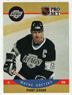 Wayne Gretzky - Los Angeles Kings - League Leader (NHL Hockey Card) 1990-91 Pro Set # 394 Mint