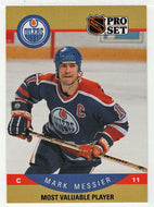 Mark Messier - Edmonton Oilers - League Leaders (NHL Hockey Card) 1990-91 Pro Set # 397 Mint