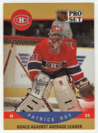 Patrick Roy - Montreal Canadiens - League Leader (NHL Hockey Card) 1990-91 Pro Set # 399 Mint