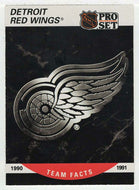 Detroit Red Wings Logo (NHL Hockey Card) 1990-91 Pro Set # 570 Mint