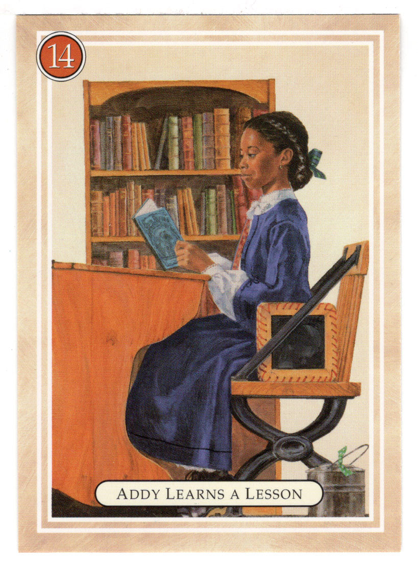 Addy - Learning a Lesson - At School in 1864 - American Girl (Trading Card) # 14 - 1994 Pleasant Company - Mint