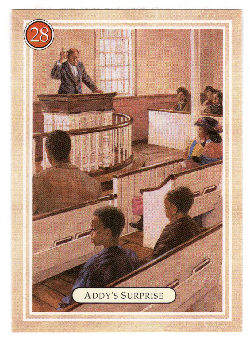 Addy - Surprise - Reverend Drake's Sermon - American Girl (Trading Card) # 28 - 1994 Pleasant Company - Mint