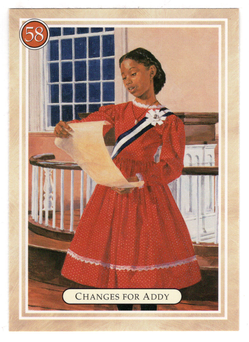 Addy - Changes - Speaking in Public - American Girl (Trading Card) # 58 - 1994 Pleasant Company - Mint