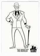 Coloring Cards - Riddler (Trading Card) - Adventures of Batman & Robin - 1995 Skybox # C7 - Mint