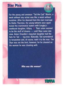 Trivia - Who Was This Woman? (Trading Card) All My Children - 1991 Star Pics # 7 - Mint