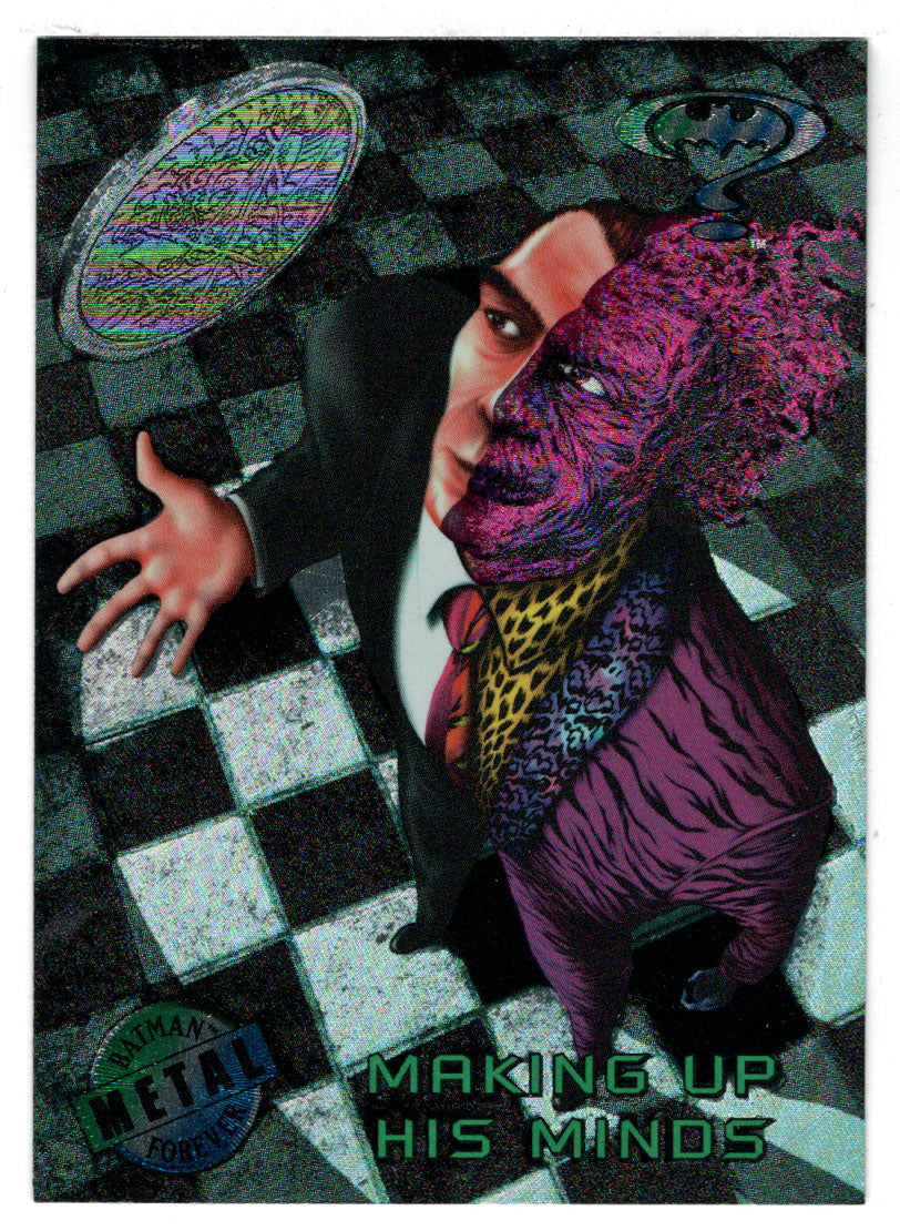 Making up his Minds (Trading Card) - Batman Forever Metal - 1995 Fleer Ultra # 6 - Mint