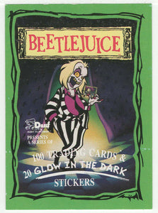 Beetlejuice Title Card - Beetlejuice - 1990 Dart Flipcards # 1 - Mint
