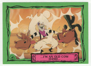 I'm an Old Cow Hand... - Beetlejuice - 1990 Dart Flipcards # 21 - Mint