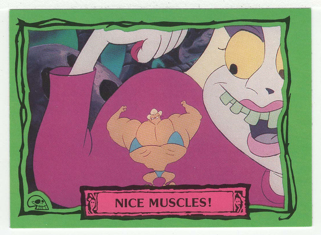 Nice Muscles! - Beetlejuice - 1990 Dart Flipcards # 48 - Mint