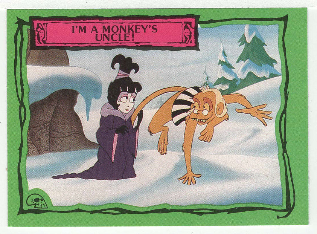 I'm a Monkey's Uncle! - Beetlejuice - 1990 Dart Flipcards # 80 - Mint