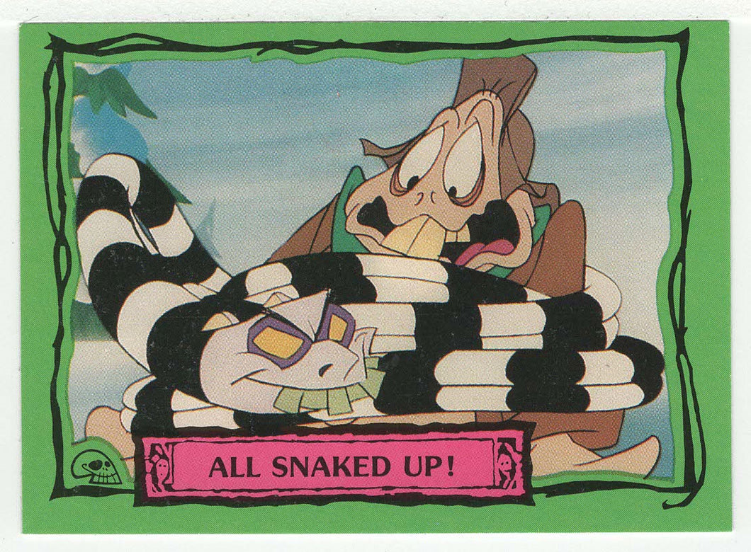 All Snaked Up! - Beetlejuice - 1990 Dart Flipcards # 81 - Mint