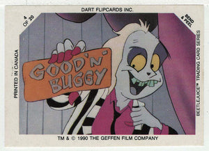 Glow-in-The-Dark Stickers 4 - Beetlejuice - 1990 Dart Flipcards # 4 - Mint