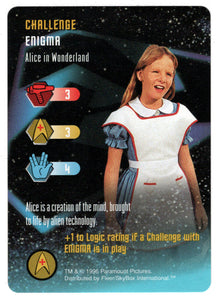 Challenge - Alice in Wonderland (Trading Card) - Star Trek The Card Game - 1996 Skybox - Mint