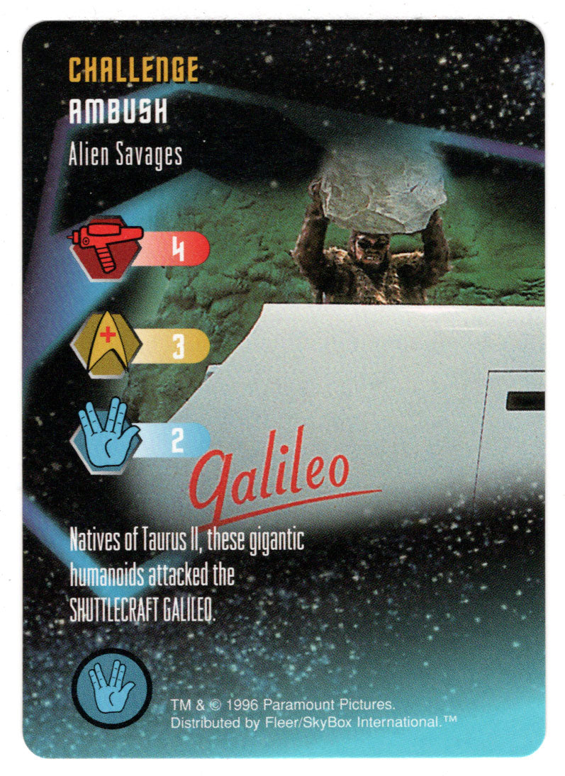 Challenge - Alien Savages (Trading Card) - Star Trek The Card Game - 1996 Skybox - Mint