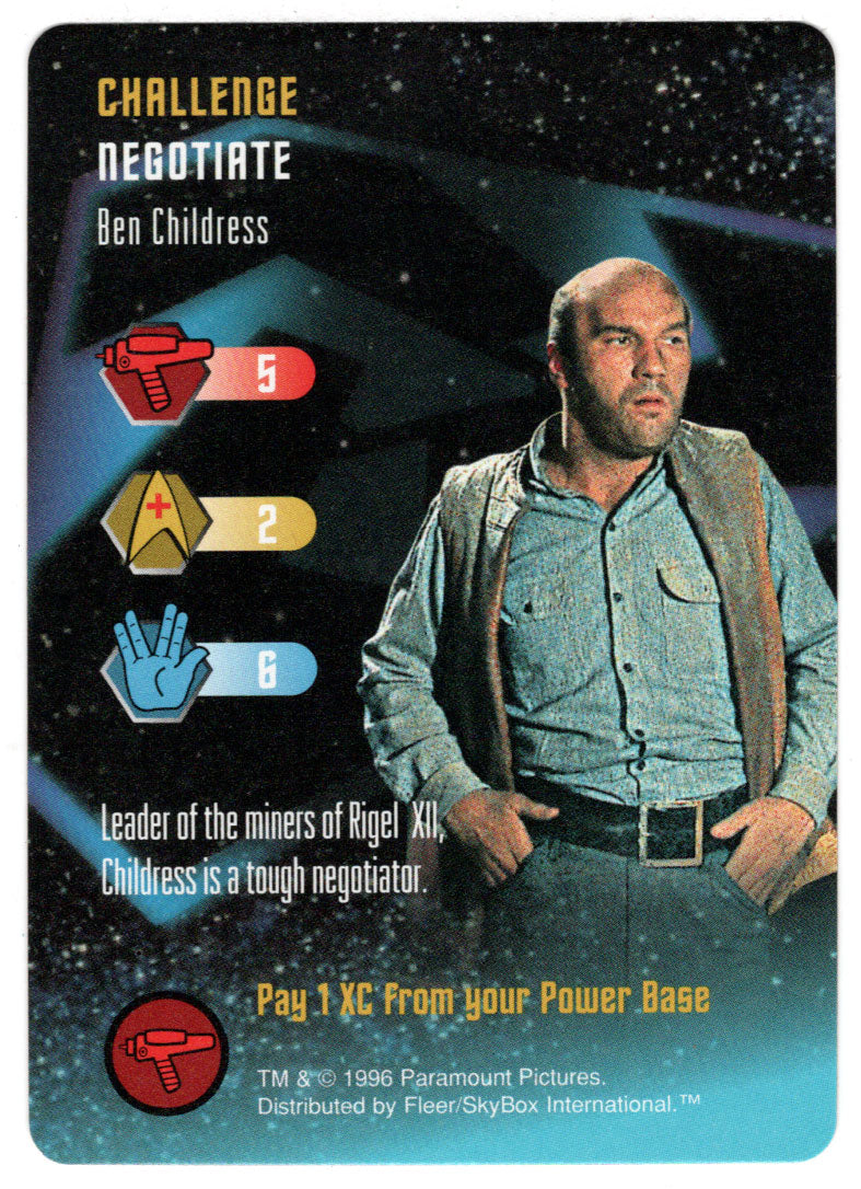 Challenge - Ben Childress (Trading Card) - Star Trek The Card Game - 1996 Skybox - Mint