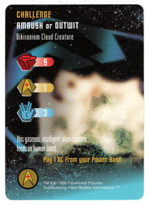 Challenge - Dikironium Cloud Creature (Trading Card) - Star Trek The Card Game - 1996 Skybox - Mint