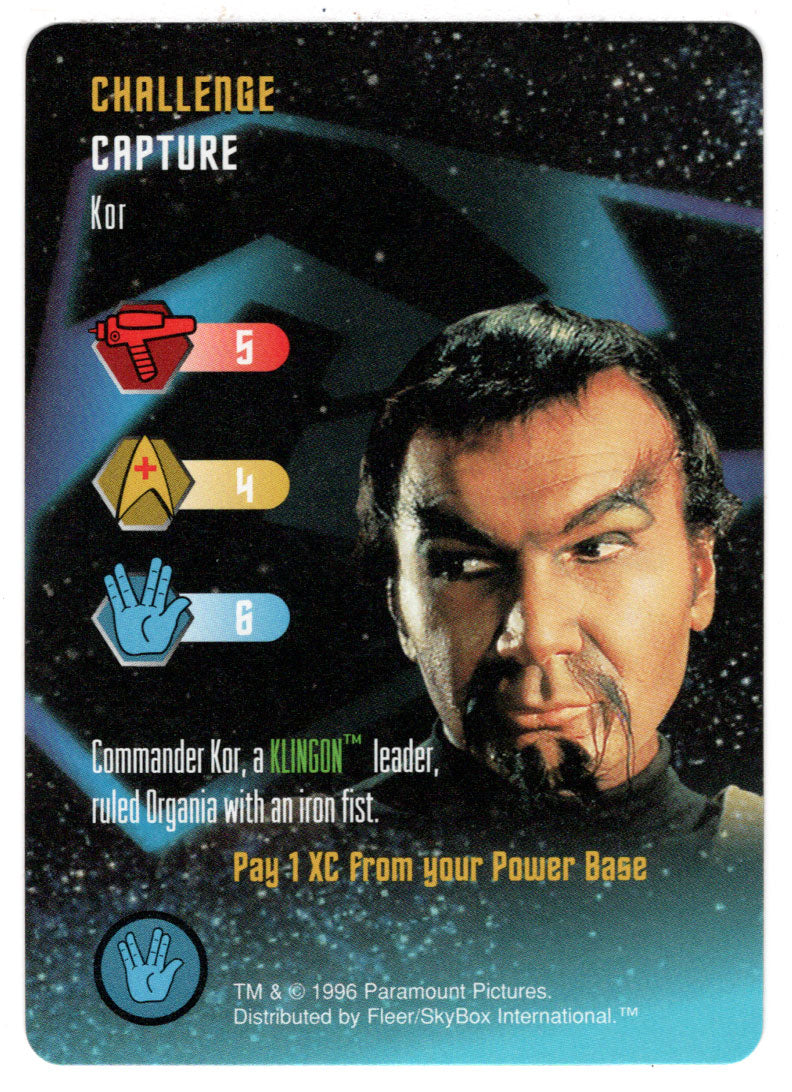 Challenge - Kor (Trading Card) - Star Trek The Card Game - 1996 Skybox - Mint