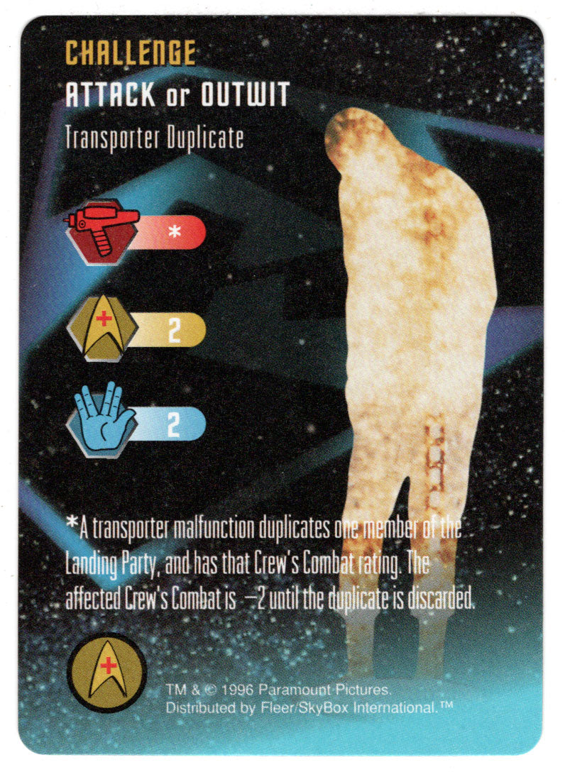 Challenge - Transporter Duplicate (Trading Card) - Star Trek The Card Game - 1996 Skybox - Mint