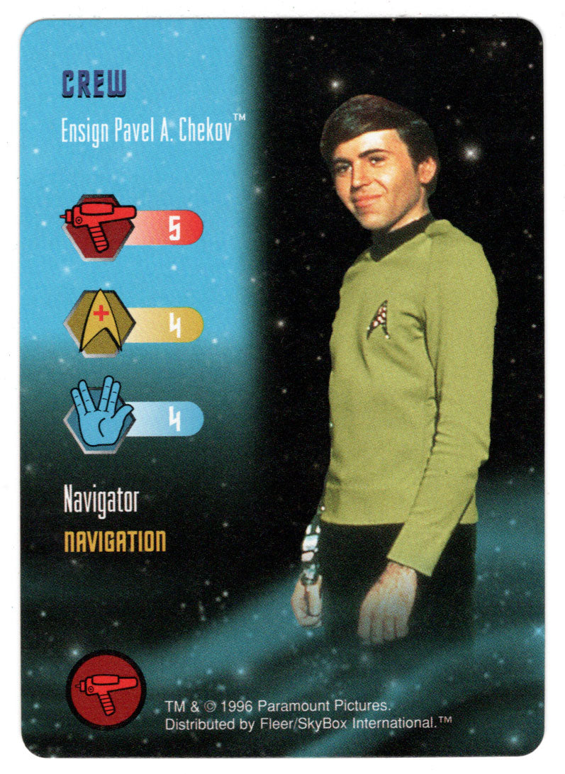 Crew - Ensign Pavel A. Chekov (Trading Card) - Star Trek The Card Game - 1996 Skybox - Mint